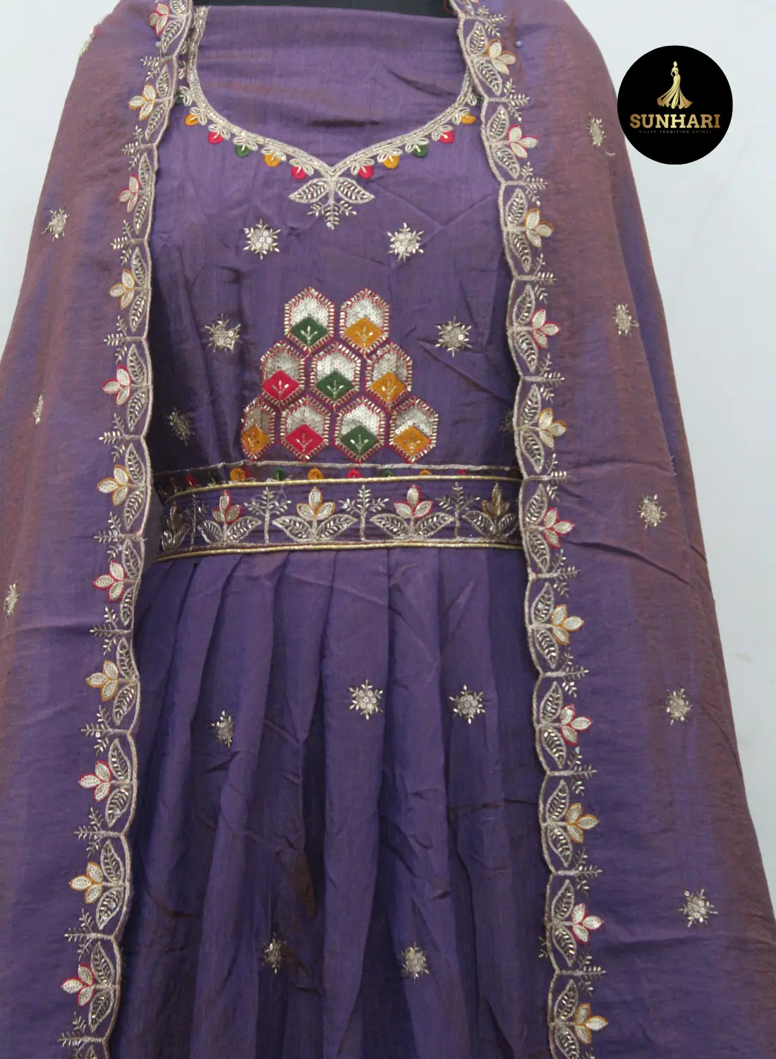Royal Orchid Handcrafted Designer Lehenga